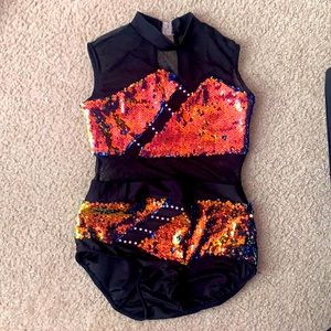 Sequined one peace dance costume worn once